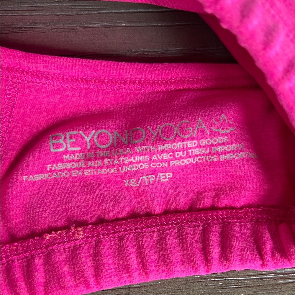 Beyond Yoga Spacedye Slim Racerback Bra Pink LIKE NEW - Picture 4 of 4